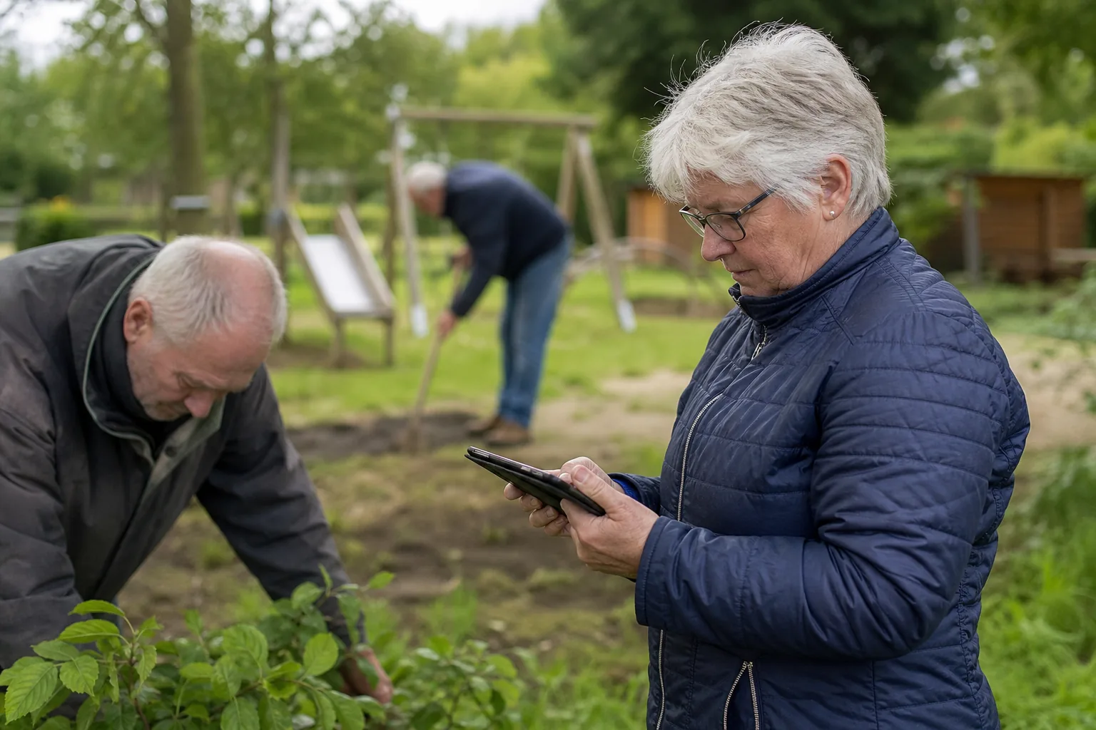 Groenwerk in de Nederlandse buitenruimte. Beeld bij het artikel: Werkt een digitaal logboek ook bij een speeltuinvereniging die op vrijwilligers draait?