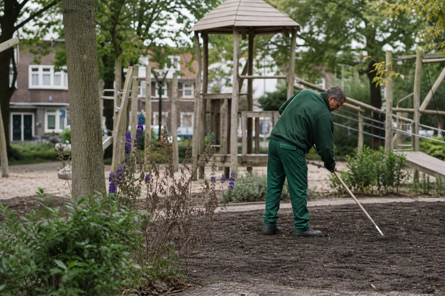 Groenwerk in de Nederlandse buitenruimte. Beeld bij het artikel: Wie is aansprakelijk als een kind gewond raakt op uw speeltoestel?
