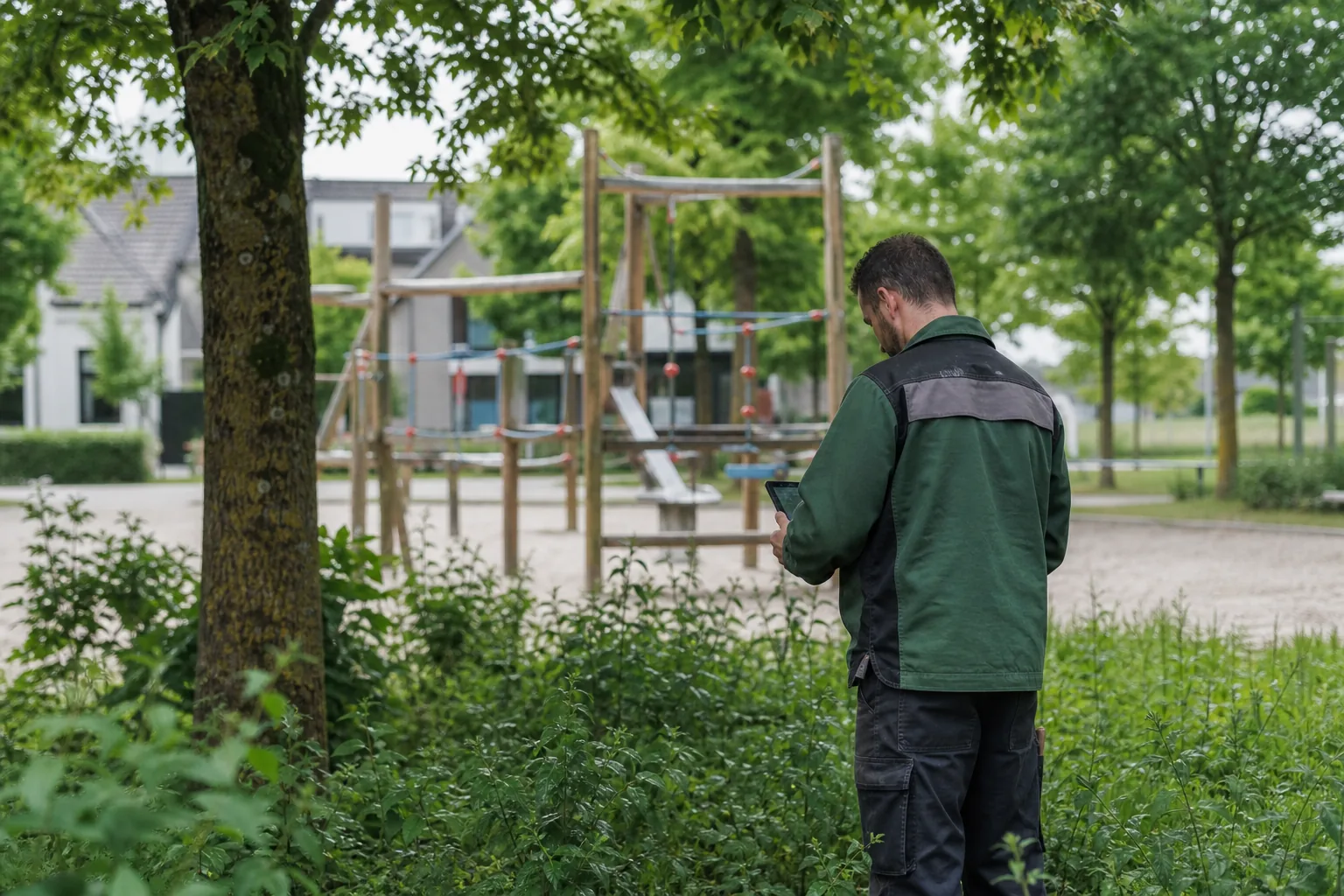 Groenwerk in de Nederlandse buitenruimte. Beeld bij het artikel: Wat verplicht het Warenwetbesluit u precies als beheerder van een speeltoestel?